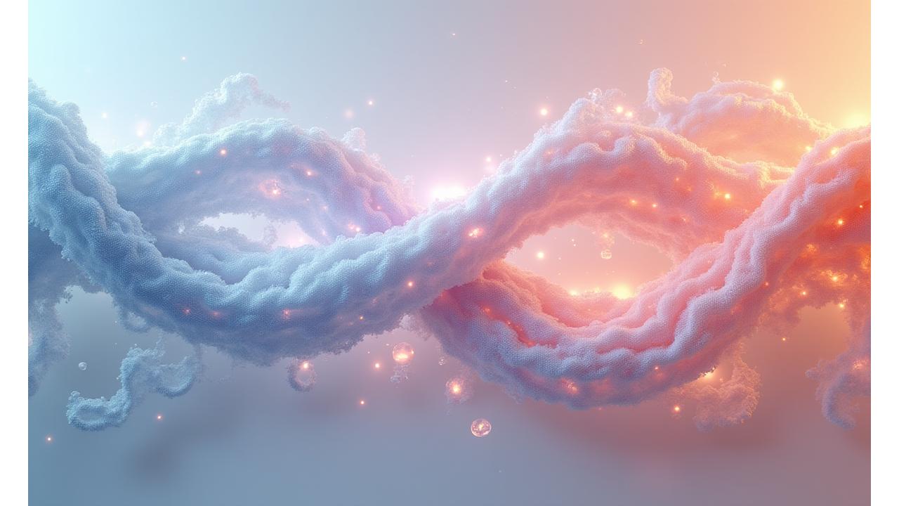 Illustration artistique de l'intersection entre science et créativité, symbolisant la philosophie d'innovation de Beauté Éclatante Paris.