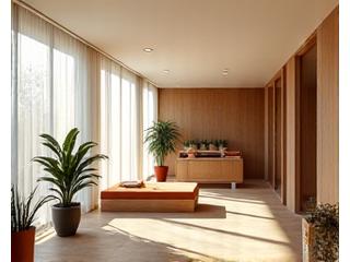 Intérieur moderne et apaisant d'un centre urbain de bien-être.